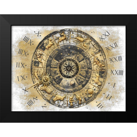 Zodiac Calendar I Black Modern Wood Framed Art Print by Jeffries, Oliver
