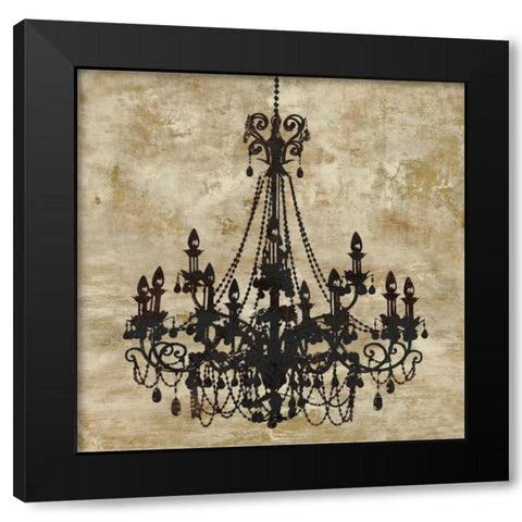 Chandelier I Black Modern Wood Framed Art Print with Double Matting by Jeffries, Oliver