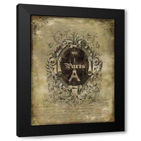 Paris Classique II Black Modern Wood Framed Art Print with Double Matting by Jeffries, Oliver