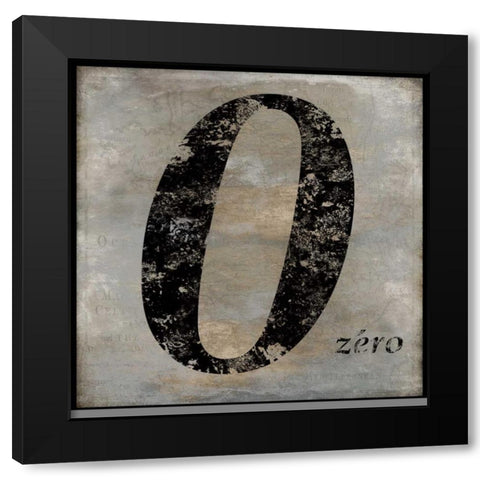 zero Black Modern Wood Framed Art Print with Double Matting by Jeffries, Oliver