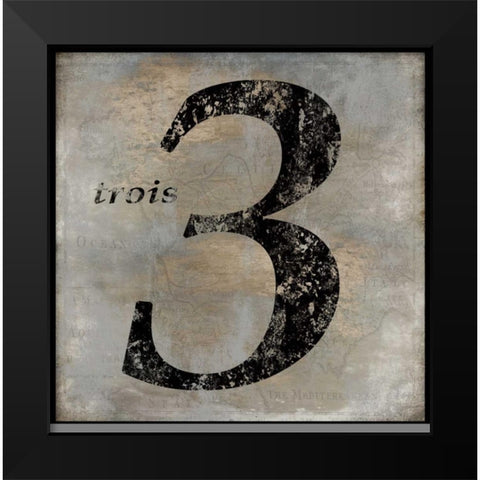 trois Black Modern Wood Framed Art Print by Jeffries, Oliver