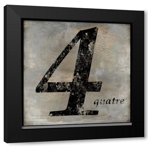 quatre Black Modern Wood Framed Art Print with Double Matting by Jeffries, Oliver