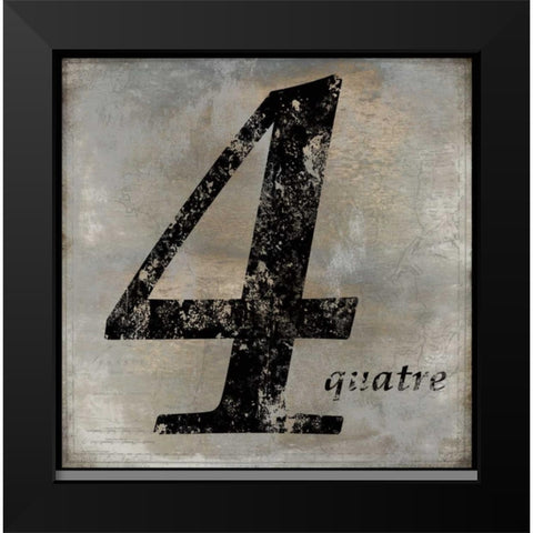 quatre Black Modern Wood Framed Art Print by Jeffries, Oliver