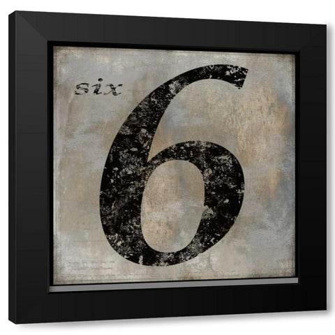 six Black Modern Wood Framed Art Print with Double Matting by Jeffries, Oliver