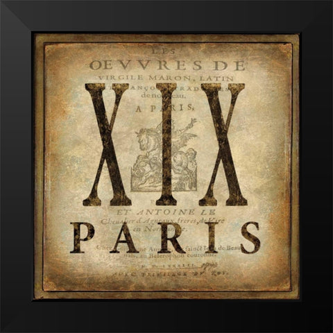 Paris Black Modern Wood Framed Art Print by Jeffries, Oliver