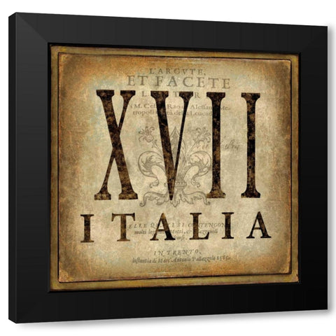 Italia Black Modern Wood Framed Art Print by Jeffries, Oliver