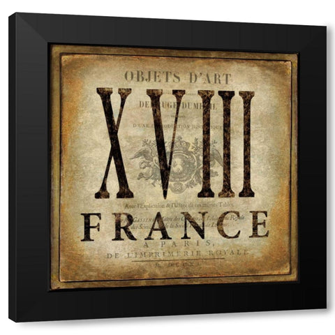 France Black Modern Wood Framed Art Print with Double Matting by Jeffries, Oliver