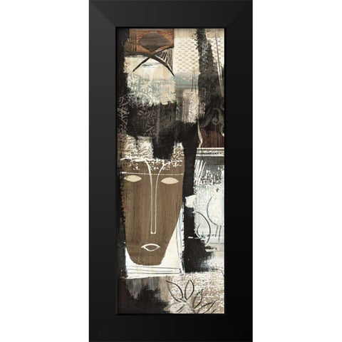 Ethnic Panel II Black Modern Wood Framed Art Print by Carney, Patrick