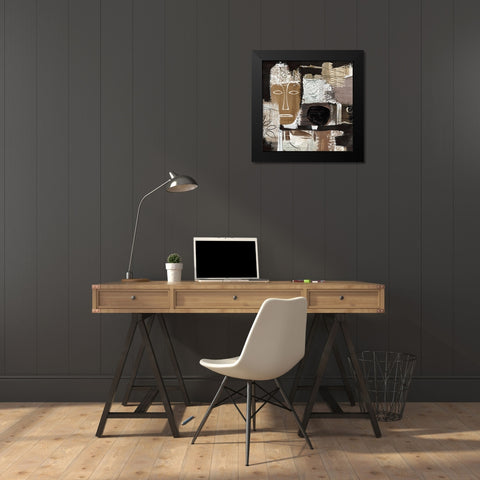 Ethno II Black Modern Wood Framed Art Print by Carney, Patrick