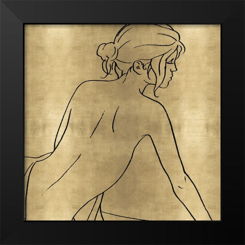 Female Figure Gold I Black Modern Wood Framed Art Print by Blake, Madeline