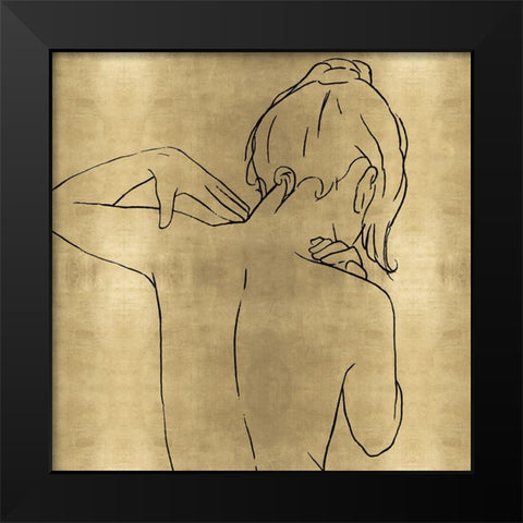 Female Figure Gold II Black Modern Wood Framed Art Print by Blake, Madeline