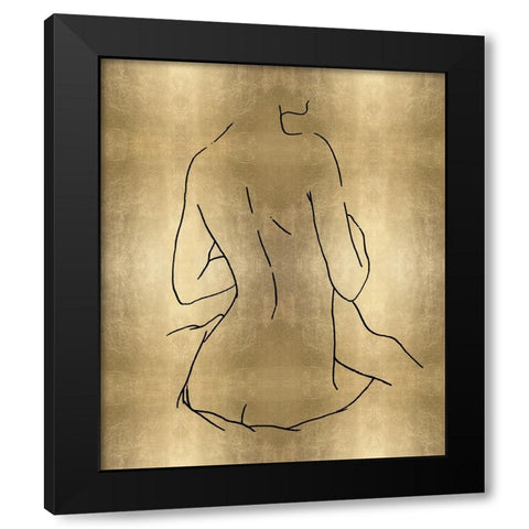 Female Figure Gold III Black Modern Wood Framed Art Print by Blake, Madeline