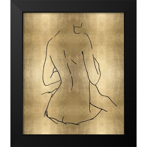 Female Figure Gold III Black Modern Wood Framed Art Print by Blake, Madeline