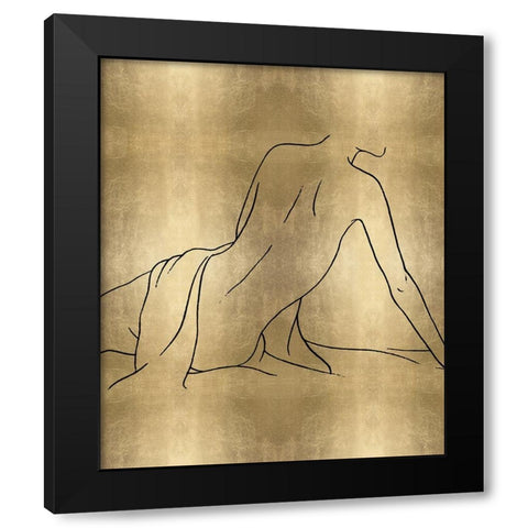 Female Figure Gold IV Black Modern Wood Framed Art Print by Blake, Madeline