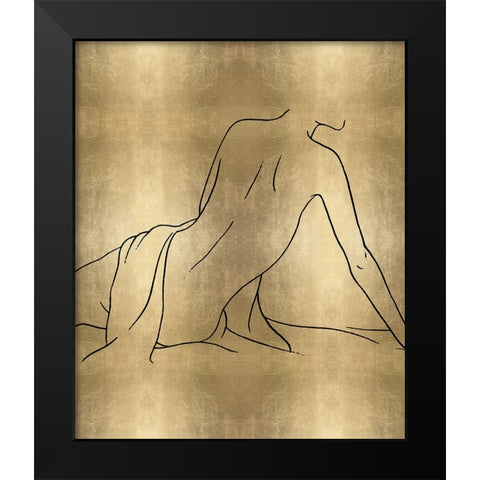 Female Figure Gold IV Black Modern Wood Framed Art Print by Blake, Madeline