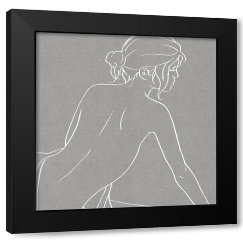 Female Figure Gray I Black Modern Wood Framed Art Print with Double Matting by Blake, Madeline