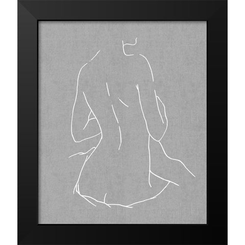 Female Figure Gray III Black Modern Wood Framed Art Print by Blake, Madeline