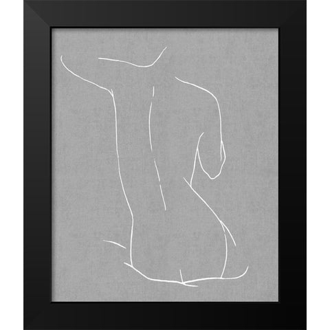 Female Figure Gray V Black Modern Wood Framed Art Print by Blake, Madeline