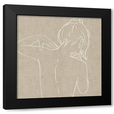 Female Figure Natural II Black Modern Wood Framed Art Print with Double Matting by Blake, Madeline