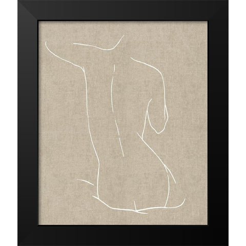 Female Figure Natural V Black Modern Wood Framed Art Print by Blake, Madeline