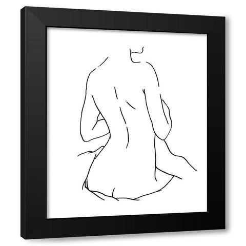 Female Figure III Black Modern Wood Framed Art Print with Double Matting by Blake, Madeline