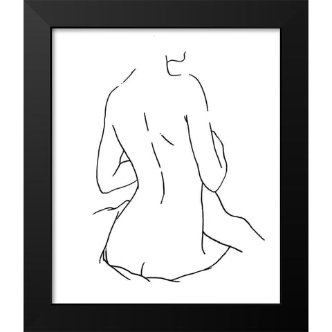 Female Figure III Black Modern Wood Framed Art Print by Blake, Madeline