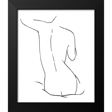 Female Figure V Black Modern Wood Framed Art Print by Blake, Madeline