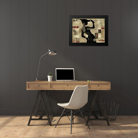 High Fashion on Gold II Black Modern Wood Framed Art Print by Pearson, Amanda