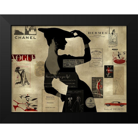 High Fashion on Gold II Black Modern Wood Framed Art Print by Pearson, Amanda