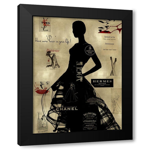 High Fashion on Gold III Black Modern Wood Framed Art Print with Double Matting by Pearson, Amanda