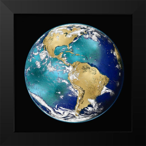 World Turning VI Black Modern Wood Framed Art Print by Brennan, Russell