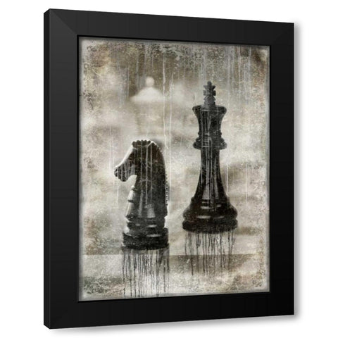 Checkmate II Black Modern Wood Framed Art Print by Brennan, Russell