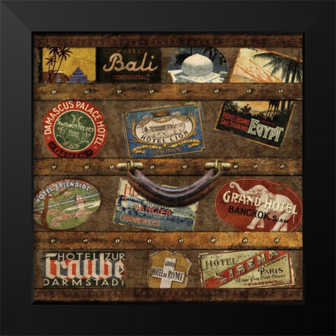 Well Traveled I Black Modern Wood Framed Art Print by Brennan, Russell