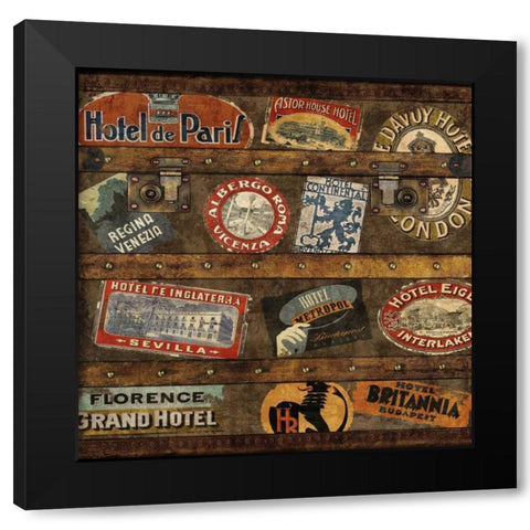 Well Traveled II Black Modern Wood Framed Art Print by Brennan, Russell