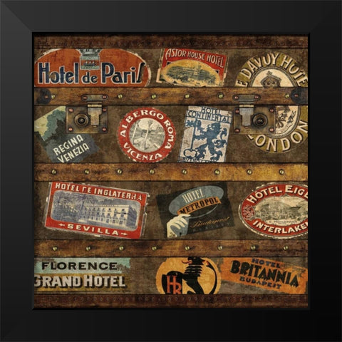 Well Traveled II Black Modern Wood Framed Art Print by Brennan, Russell