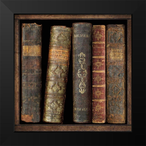 In The Library II Black Modern Wood Framed Art Print by Brennan, Russell