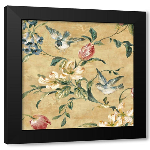 Birdland II Black Modern Wood Framed Art Print by Campbell, Renee