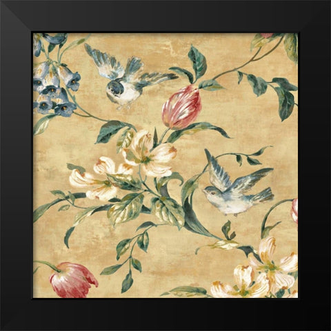 Birdland II Black Modern Wood Framed Art Print by Campbell, Renee