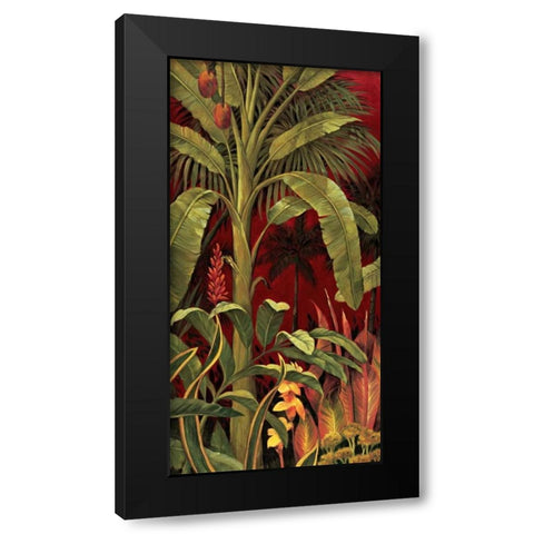 Bali Garden I Black Modern Wood Framed Art Print with Double Matting by Jimenez, Rodolfo