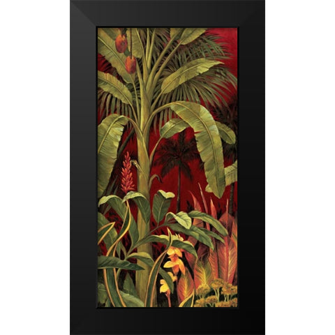 Bali Garden I Black Modern Wood Framed Art Print by Jimenez, Rodolfo