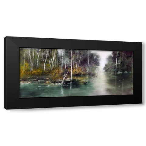 Birch Trees Black Modern Wood Framed Art Print with Double Matting by Di Scenza, Ron