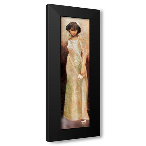 Fiorella Black Modern Wood Framed Art Print with Double Matting by Di Scenza, Ron