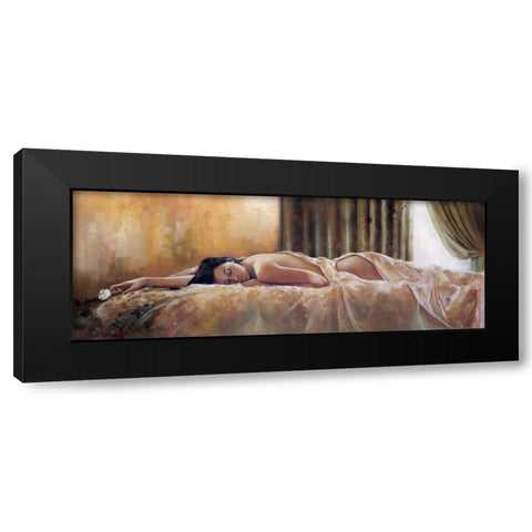Quiet Moment Black Modern Wood Framed Art Print with Double Matting by Di Scenza, Ron