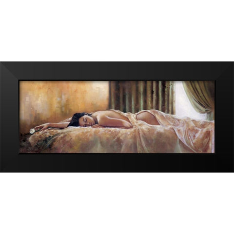 Quiet Moment Black Modern Wood Framed Art Print by Di Scenza, Ron