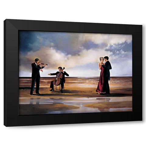 Dance with me Black Modern Wood Framed Art Print with Double Matting by Di Scenza, Ron