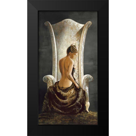 Lovely Lady Black Modern Wood Framed Art Print by Di Scenza, Ron