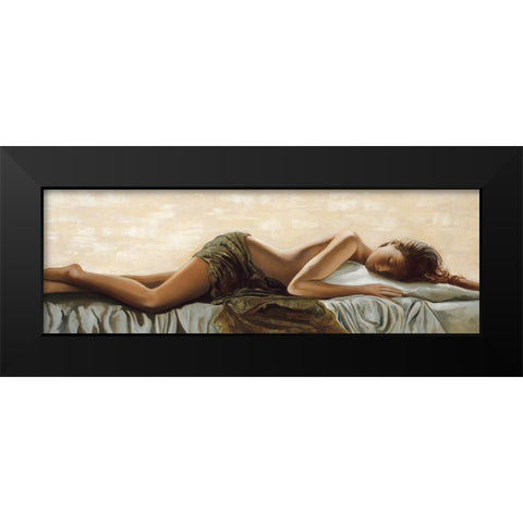 Peaceful Black Modern Wood Framed Art Print by Di Scenza, Ron