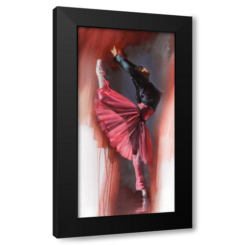 Reaching Out Black Modern Wood Framed Art Print by Di Scenza, Ron