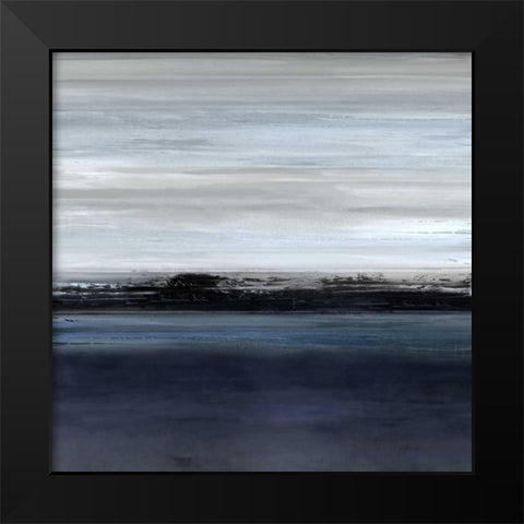 Midnight Black Modern Wood Framed Art Print by Springer, Rachel