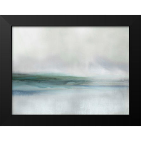 Stillness in Aqua I Black Modern Wood Framed Art Print by Springer, Rachel